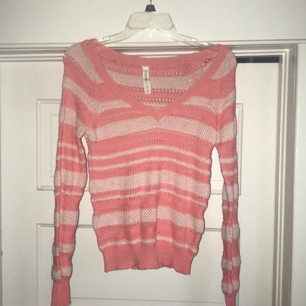 Aéropostale stripped pink and white sweater